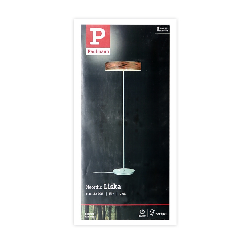 Paulmann 79685 - 3xE27/20W Gulvlampe LISKA 230V