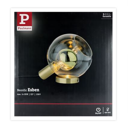 Paulmann 79727 - Bordlampe ESBEN 1xE27/20W 230V