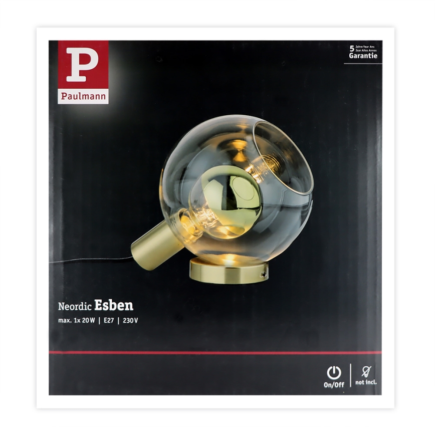 Paulmann 79727 - Bordlampe ESBEN 1xE27/20W 230V