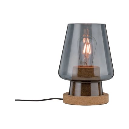 Paulmann 79736 - 1xE27/20W Bordlampe IBEN 230V røgfarvet