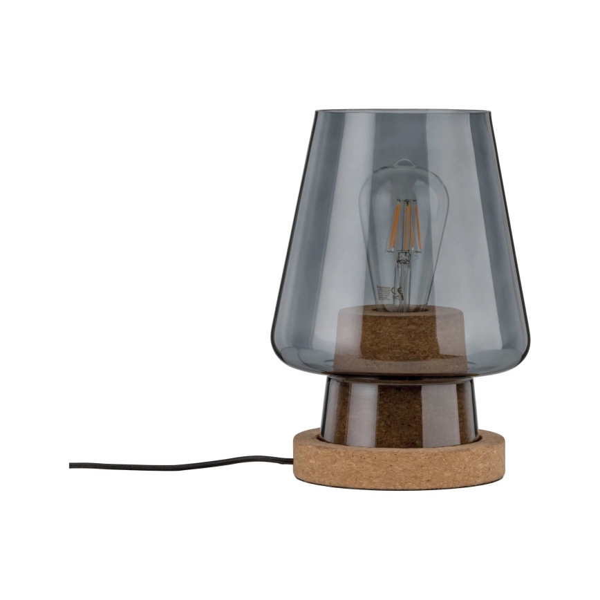 Paulmann 79736 - 1xE27/20W Bordlampe IBEN 230V røgfarvet