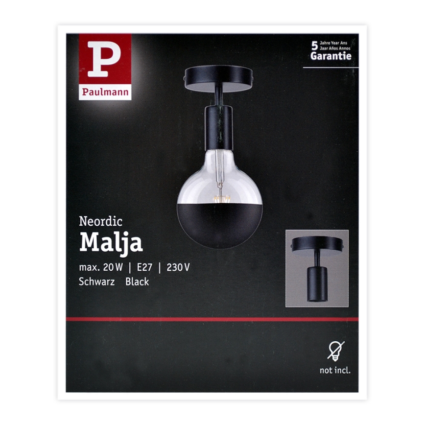 Paulmann 79760 - Lofts lys HALDOR 1xE27/20W/230V