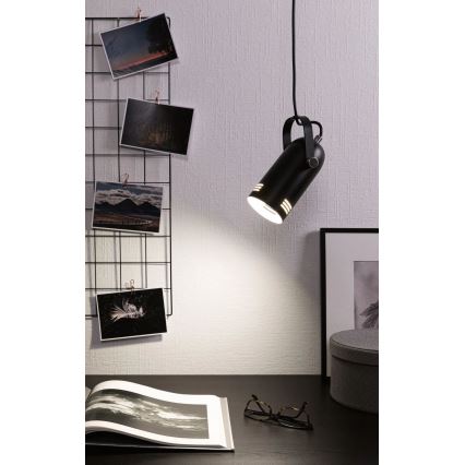 Paulmann 79766 - 1xE27/15W Pendel på kabel LAVEA 230V sort