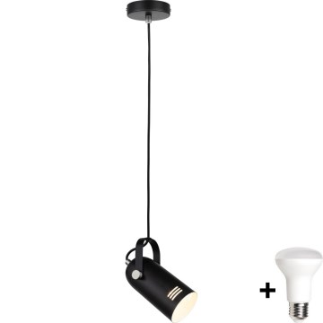 Paulmann 79766 - LED 1xE27/8W Pendel med kabelophæng LAVEA 230V sort