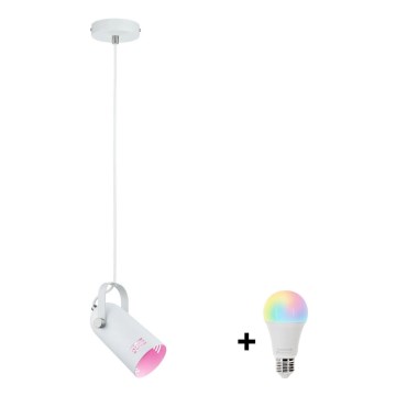 Paulmann 79767 - LAVEA LED RGBW pendel 1xE27/9W, 230V, hvid