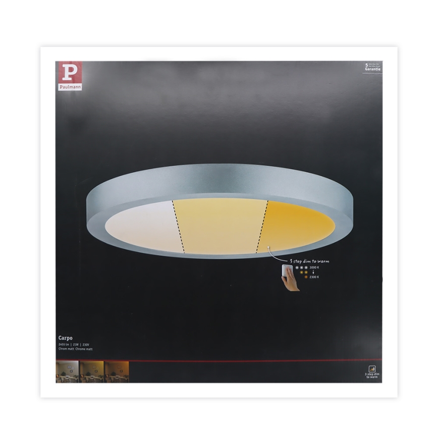 Paulmann 79802 - Loftlampe CARPO LED/21W 230V 2300/2500/3000K