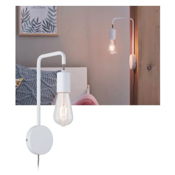 Paulmann 79811 - 1xE27/40W Væglampe CALVANI 230V hvid