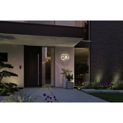 Paulmann 79842 - Soldrevet husnummer LED/0,2W IP44 1,2V 1500 mAh