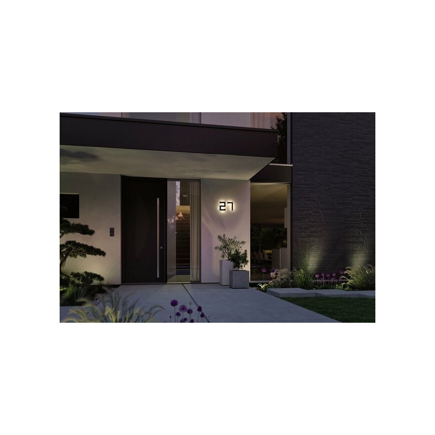 Paulmann 79842 - Soldrevet husnummer LED/0,2W IP44 1,2V 1500 mAh