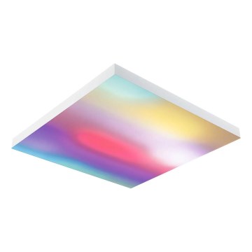 Paulmann 79910 - LED/31W RGBW Dæmpbar loftlampe LORIA 230V 3000-6500K 59,5x59,5 cm hvid + fjernbetjening