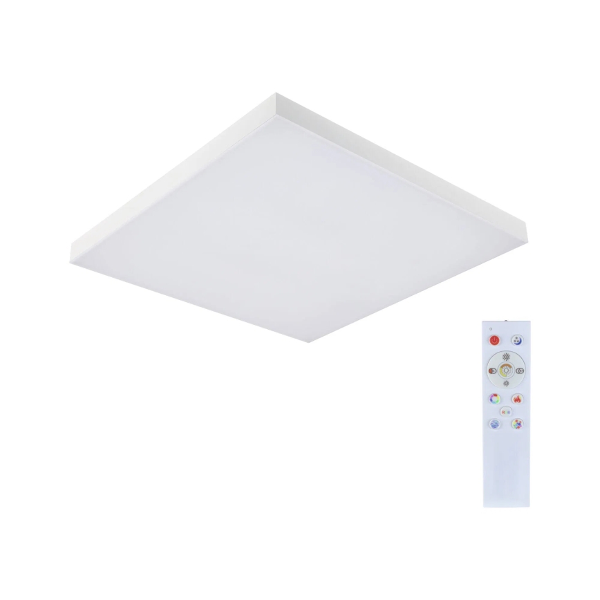 Paulmann 79910 - LED/31W RGBW Dæmpbar loftlampe LORIA 230V 3000-6500K 59,5x59,5 cm hvid + fjernbetjening