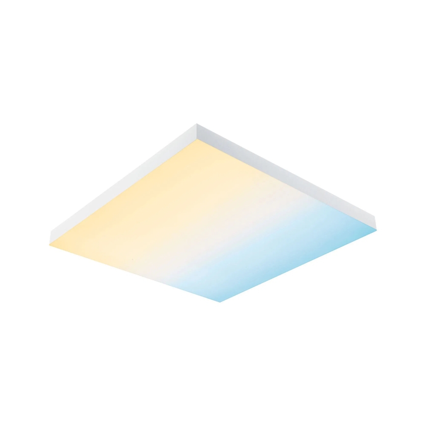 Paulmann 79910 - LED/31W RGBW Dæmpbar loftlampe LORIA 230V 3000-6500K 59,5x59,5 cm hvid + fjernbetjening