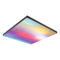 Paulmann 79913 - LED/31W RGBW Dæmpbar loftlampe LORIA 230V 3000-6500K 59,5x59,5 cm sort + fjernbetjening