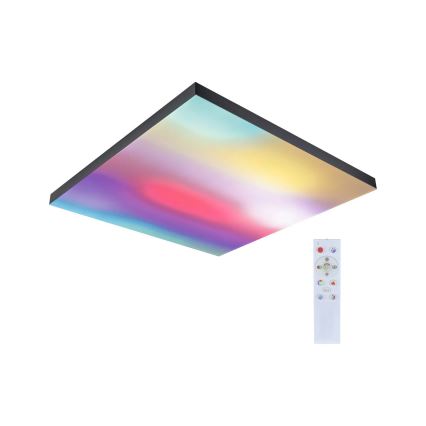 Paulmann 79913 - LED/31W RGBW Dæmpbar loftlampe LORIA 230V 3000-6500K 59,5x59,5 cm sort + fjernbetjening