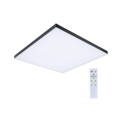 Paulmann 79913 - LED/31W RGBW Dæmpbar loftlampe LORIA 230V 3000-6500K 59,5x59,5 cm sort + fjernbetjening