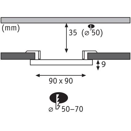 Paulmann 79953 - LED/6W IP44 Dæmpbar badeværelsesindbygningsspot VARIFIT 230V