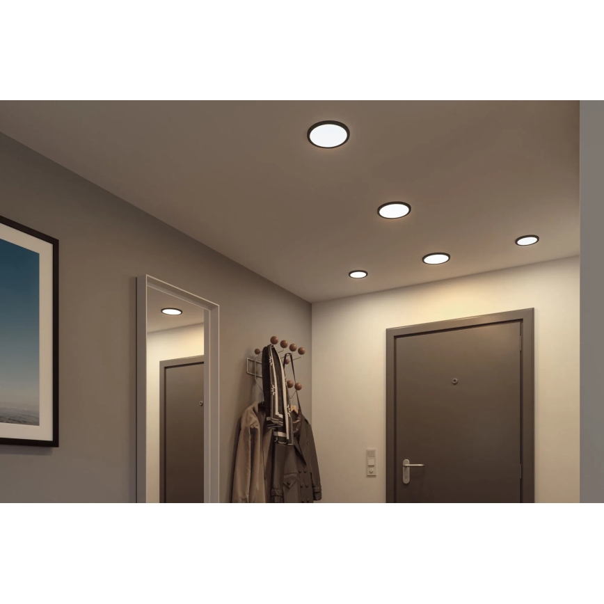 Paulmann 79965 - LED/13W IP44 Dæmpbart indbygningsspot til badeværelset AREO 230V Ø 17,5 cm sort