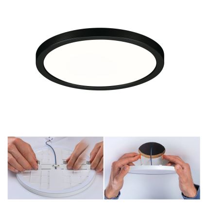 Paulmann 79965 - LED/13W IP44 Dæmpbart indbygningsspot til badeværelset AREO 230V Ø 17,5 cm sort