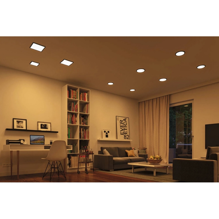 Paulmann 79967 - LED/16W IP44 Dæmpbar indbygningsspot til badeværelse AREO 230V 23x23 cm sort