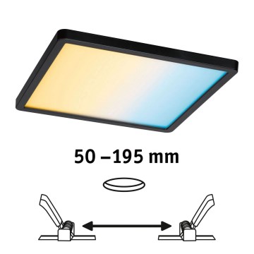Paulmann 79967 - LED/16W IP44 Dæmpbar indbygningsspot til badeværelse AREO 230V 23x23 cm sort
