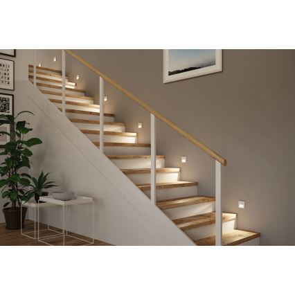 Paulmann 79999 - LED/1W Trappelampe TSARO 230V Follow/hvid