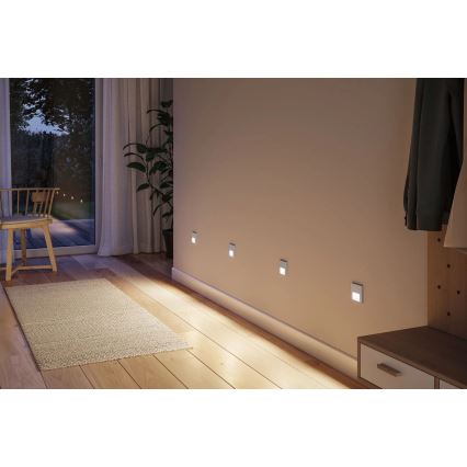 Paulmann 80000 - LED/1W Trappelampe TSARO 230V Follow/mat krom