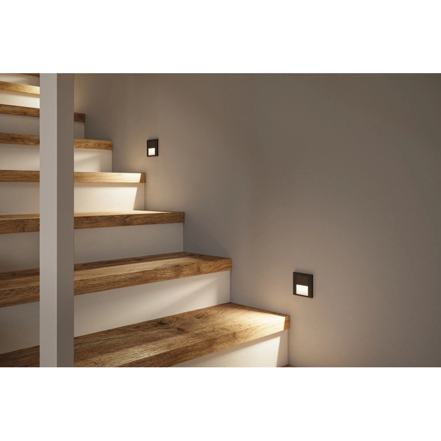 Paulmann 80001 - LED/1W Trappelampe TSARO 230V Follow/sort