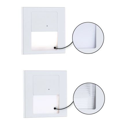 Paulmann 80002 - LED/1W Trappelampe med sensor TSARO 230V Lead/hvid