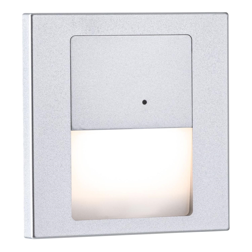 Paulmann 80003 - LED/1W Trappelampe med sensor TSARO 230V Lead/mat krom