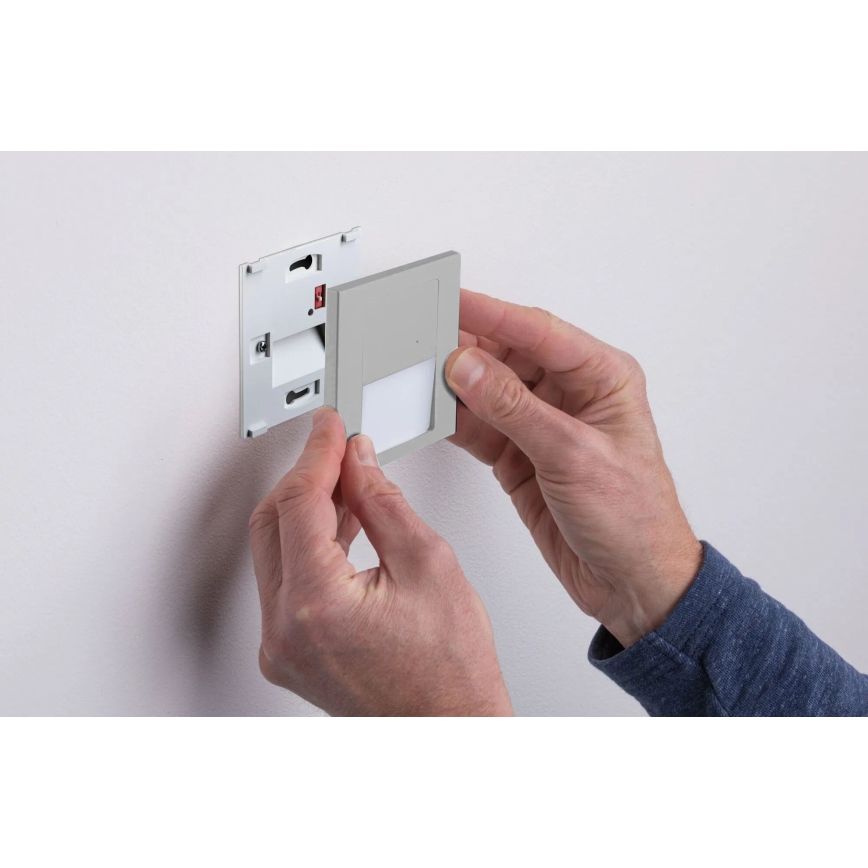Paulmann 80003 - LED/1W Trappelampe med sensor TSARO 230V Lead/mat krom