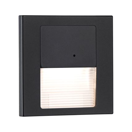 Paulmann 80004 - LED/1W Trappelampe med sensor TSARO 230V Lead/sort