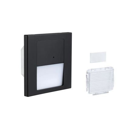 Paulmann 80004 - LED/1W Trappelampe med sensor TSARO 230V Lead/sort