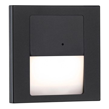 Paulmann 80004 - LED/1W Trappelys med sensor TSARO 230V Bly/sort
