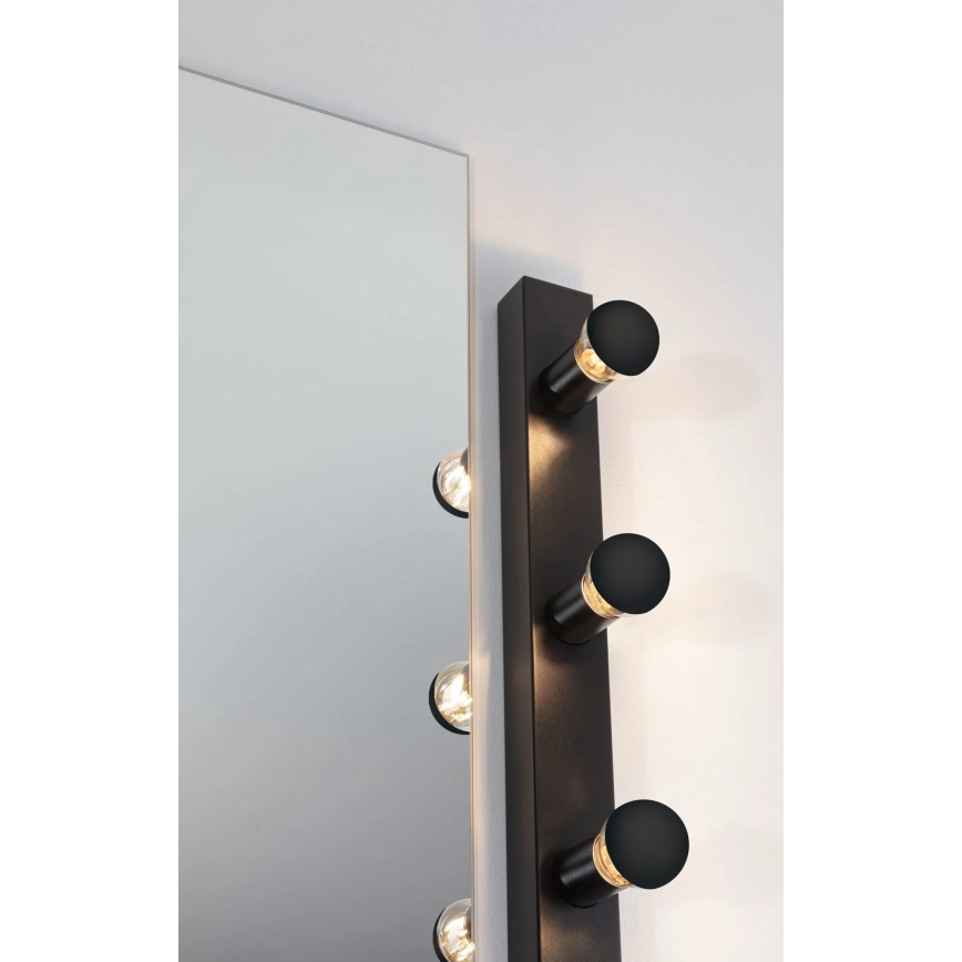 Paulmann 80097 - 3xE14/40W IP44 Spejllampe til badeværelse REGULA 230V sort