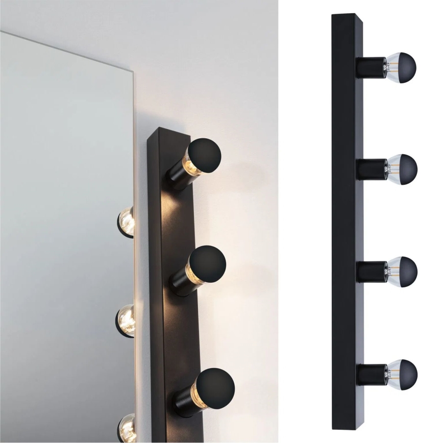 Paulmann 80099 - 4xE14/40W IP44 Spejllampe til badeværelse REGULA 230V sort