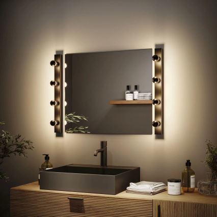 Paulmann 80099 - 4xE14/40W IP44 Spejllampe til badeværelse REGULA 230V sort