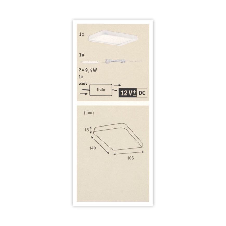 Paulmann 92032 - Underskabslampe VANE LED/6,7W 230V IP44