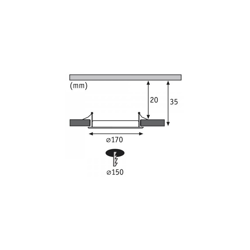 Paulmann 92062 - LED/12W IP44 Indbygningslampe til badeværelse QUAL 230V 2700K