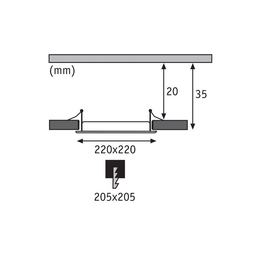 Paulmann 92066 - LED/18W IP44 Indbygningslampe til badeværelse 230V