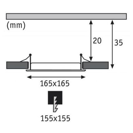 Paulmann 92068 - LED/12W IP44 Indbygningslampe til badeværelse QUAL 230V 2700K