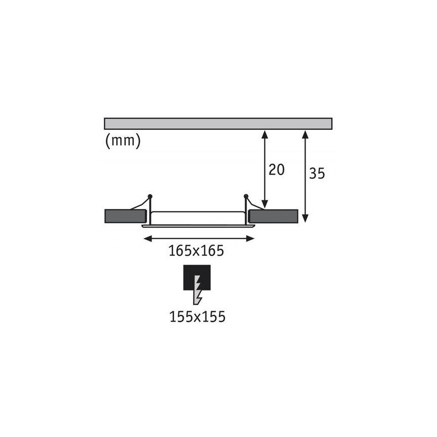 Paulmann 92077 - LED/12W IP44 Indbygnignslampe til badeværelse QUAL 230V 4000K