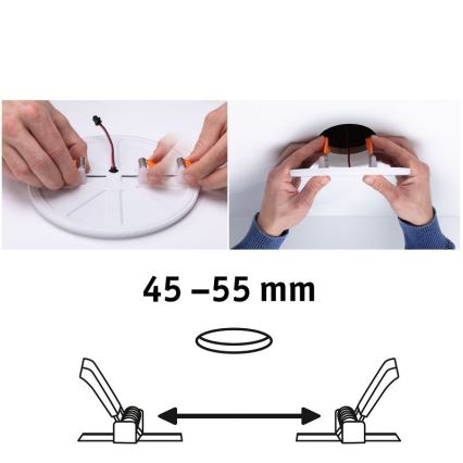 Paulmann 92387 - LED/4,5W IP44 Indbygningslampe til badeværelse VARIFIT 230V