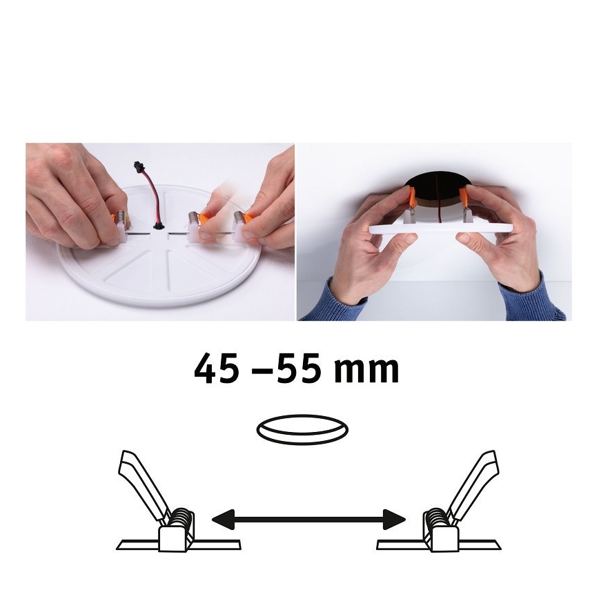 Paulmann 92387 - LED/4,5W IP44 Indbygningslampe til badeværelse VARIFIT 230V