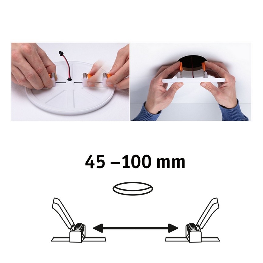 Paulmann 92388 - LED/8,5W IP44 Indbygningslampe til badeværelse VARIFIT 230V