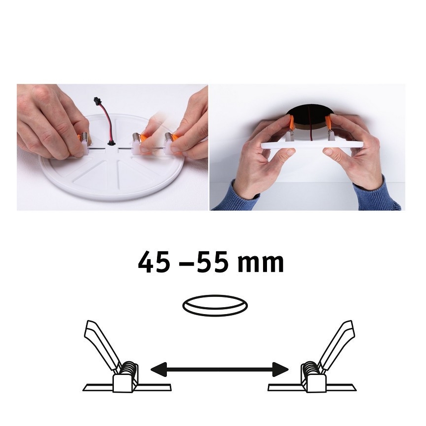 Paulmann 92390 - LED/4,5W IP44 Indbygningslampe til badeværelse VARIFIT 230V