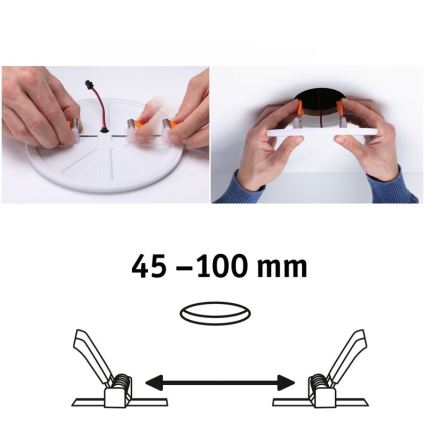 Paulmann 92391 - LED/8,5W IP44 Indbygningslampe til badeværelse VARIFIT 230V