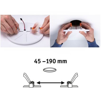 Paulmann 92392 - Indbygningslampe til badeværelse VARIFIT LED/17,5W IP44 230V