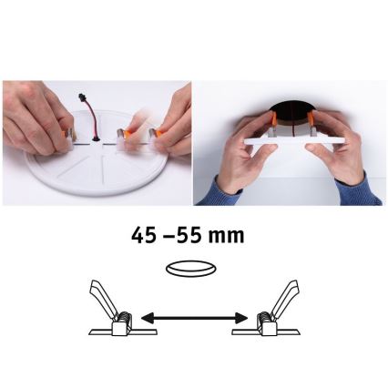 Paulmann 92393 - LED/4,5W IP44 Indbygningslampe til badeværelse VARIFIT 230V