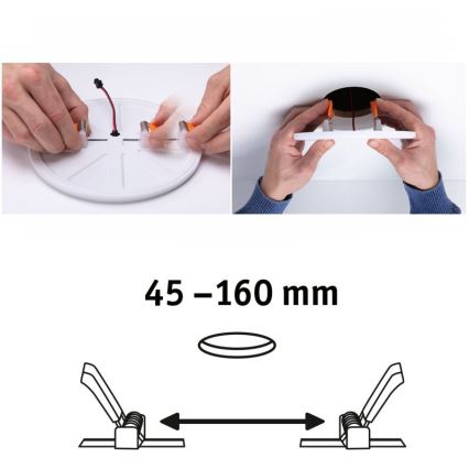 Paulmann 92395 - Indbygningslampe til badeværelse VARIFIT LED/17W IP44 230V