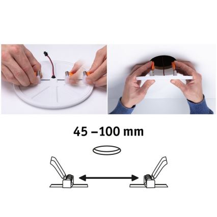 Paulmann 92397 - LED/8,5W IP44 Indbygningslampe til badeværelse VARIFIT 230V